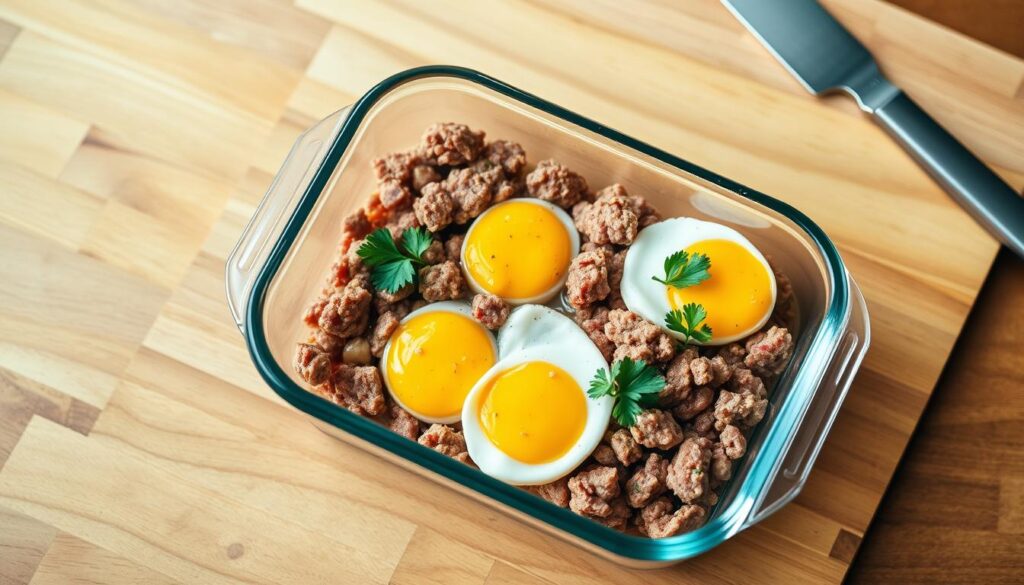 ground beef and egg meal planning