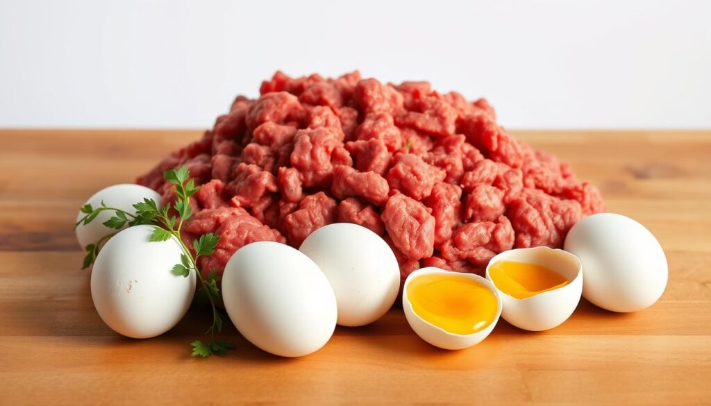 ground beef and egg nutrition