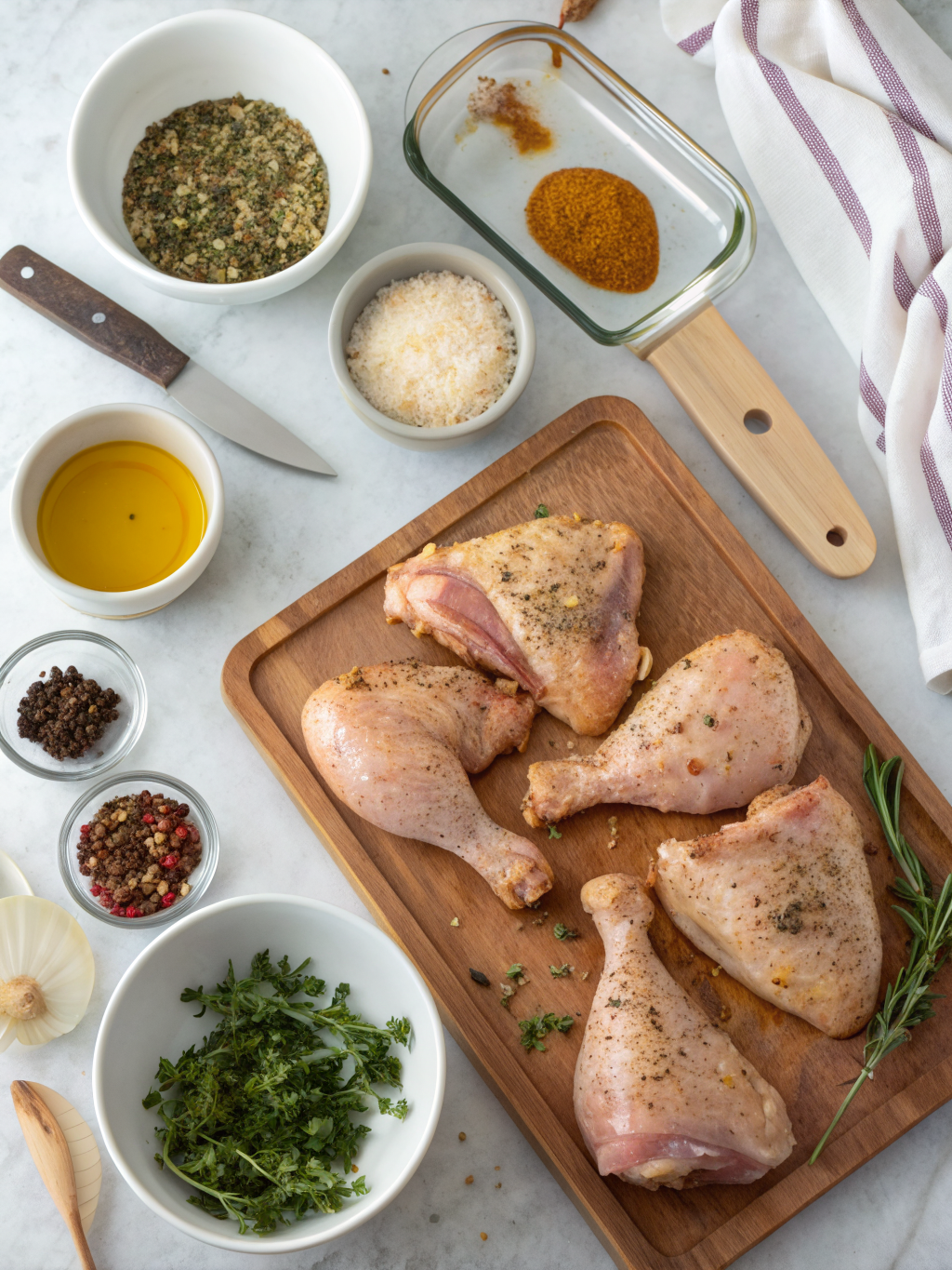 baked chicken hindquarters recipes preparing steps
